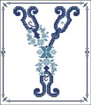 Decorative Blue Alphabet Y (image for) Decorative Blue Alphabet Y